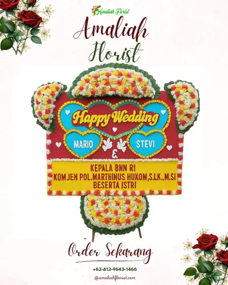 Papan Bunga Pernikahan Pangenan